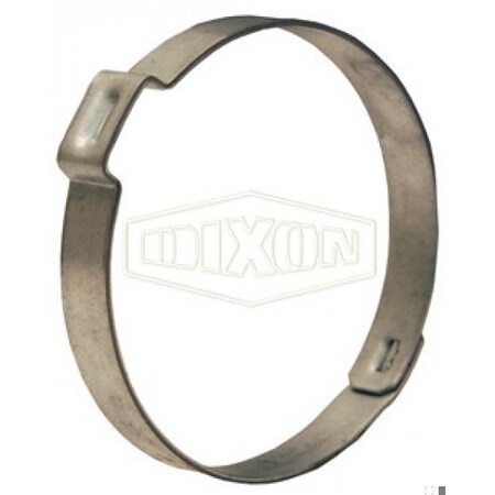 Dixon Single Ear Pinch-On Clamp, 1-13/16 in Nominal, 1.728 Closed dia x 1.85 Open dia x 0.03 in Thick, Ste 470